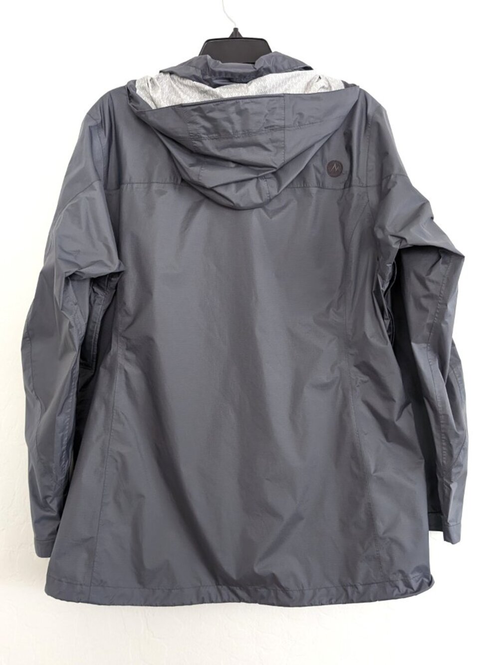 MARMOT Windbreaker Jacket Men's 2XL Gray Safeco Logo Hooded Rain Outdoor - Picture 3 of 16